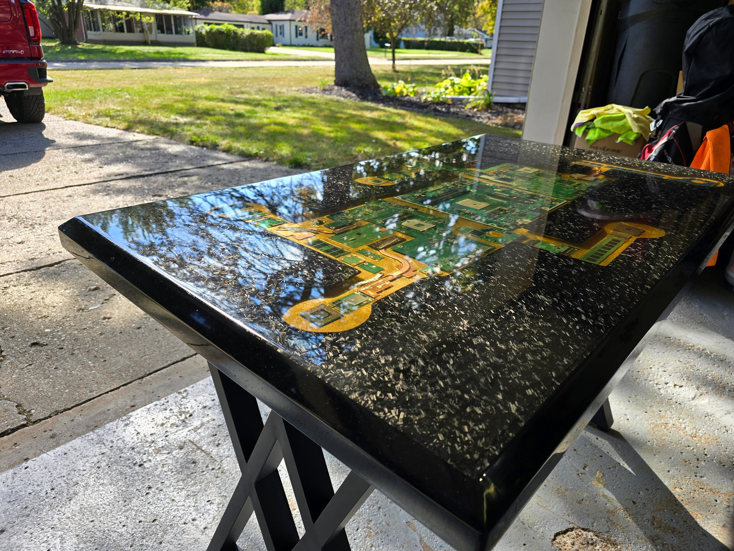 Forged Carbon Fiber Computer Desk